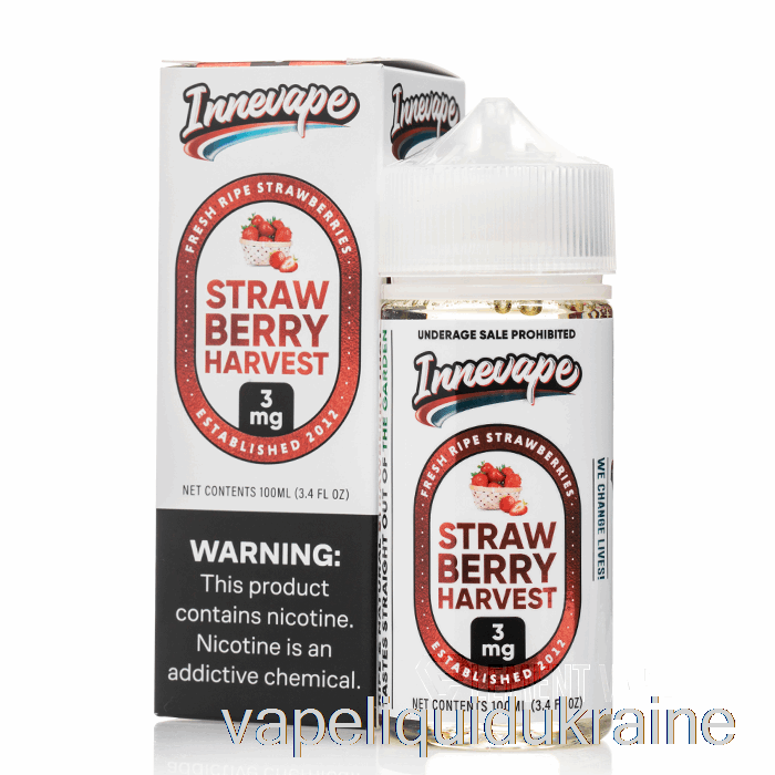 Vape Liquid Ukraine Strawberry Harvest - Innevape E-Liquid - 100mL 0mg